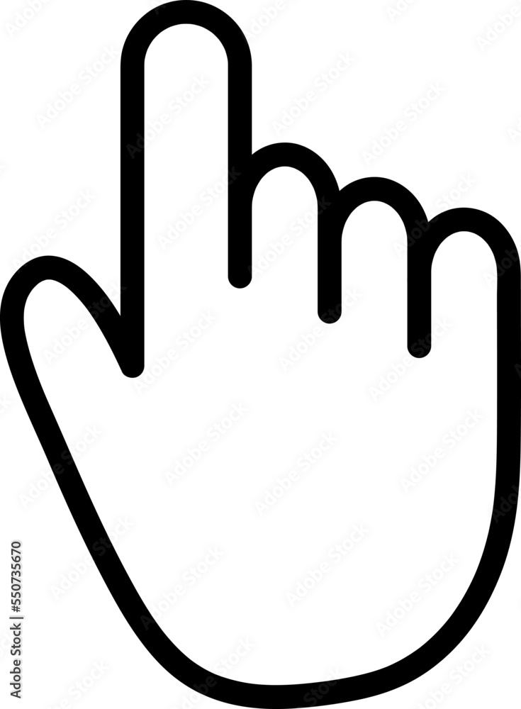Poster Hand Click Icon Vector Design Template on white background..eps