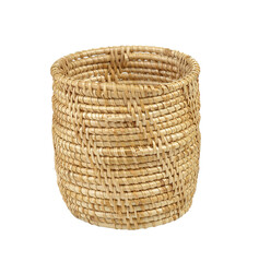 wood basket pot on  transparent png