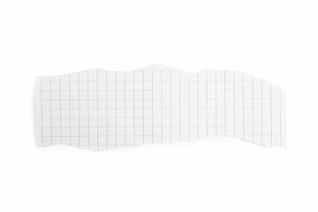 Piece of paper isolated on white, top view. Space for text