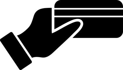 Credit Card in hand icon, Pay symbol, logo illustration on white background..eps
