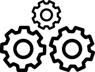 gear ocon, simple vector, line style on white background..eps