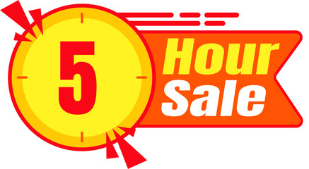 Shopping sale countdown promotional label