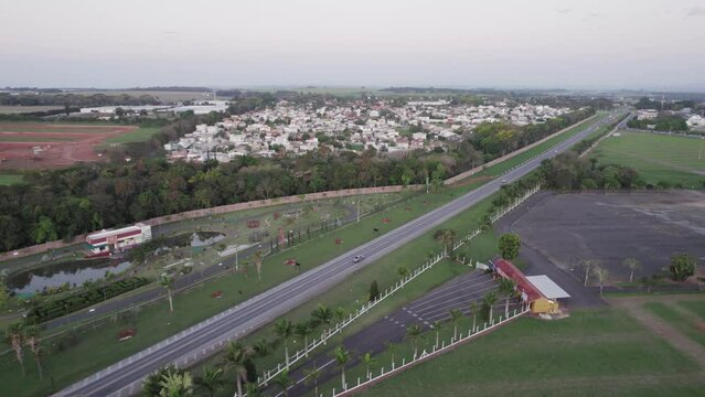 Holambra, Sao Paulo, Brazil - Circa October 2022: holambra aerial, flowers, city of Holambra, countryside of Sao Paulo, city of flowers.