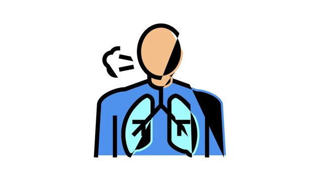 shortness of breath color icon animation