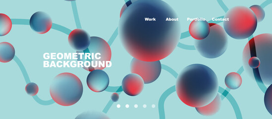 Connected dots geometric landing page background. Vector Illustration For Wallpaper, Banner, Background, Card, Book Illustration, landing page