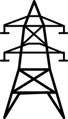 Industrial icon electric tower design trendy on white background..eps