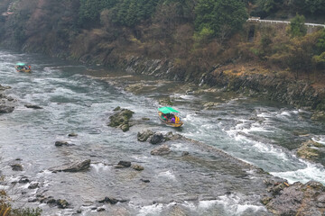 Arashiyama, Japan on the Katsura River, japan