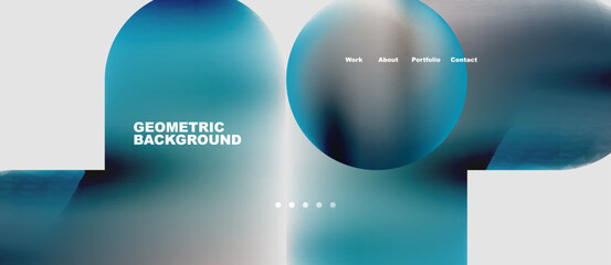 Abstract circles and round shapes landing page background. Vector Illustration For Wallpaper, Banner, Background, Card, Book Illustration, landing page. Pattern design concept