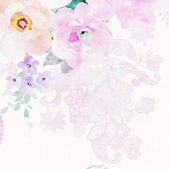 Beautiful abstract floral rose illustration