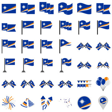 independence day of marshall island icon set vector sign symbol