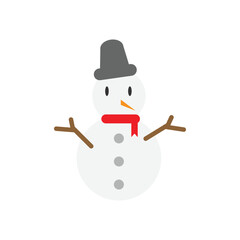 Snowman winter icon design template vector isolated illustration