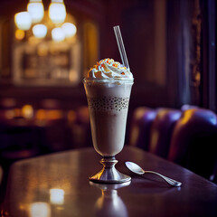 latte in a glass generative ai 