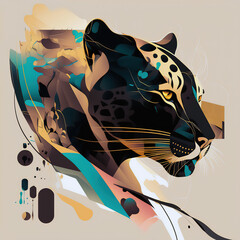 Abstract Black Panther Artwork | Midjourney Generative AI 