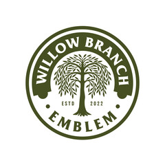 willow tree emblem template © Suherman