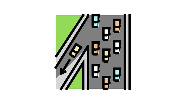 expressway road color icon animation