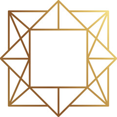 Golden geometric frame