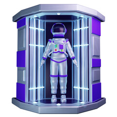 3d icon illustrations of an astronaut