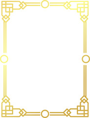 Golden geometric frame