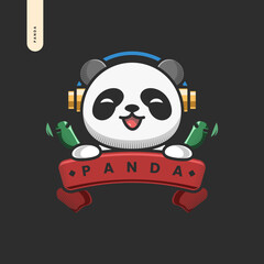 Illustration vector graphic of panda logo