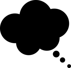 Black speech bubble