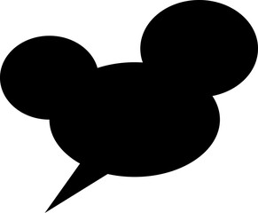 Black speech bubble