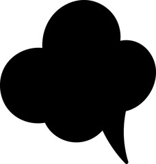 Black speech bubble