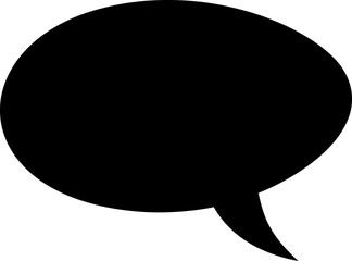 Black speech bubble