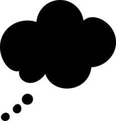 Black speech bubble