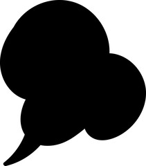 Black speech bubble