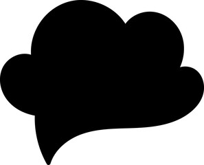 Black speech bubble
