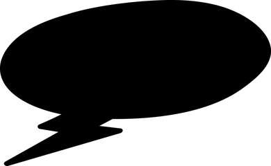 Black speech bubble