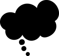 Black speech bubble