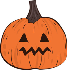 Autumn Halloween Pumpkin Illustration
