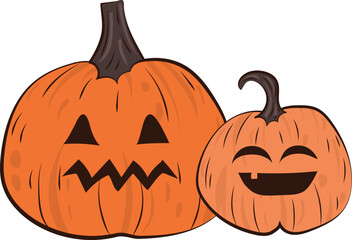 Autumn Halloween Pumpkin Illustration
