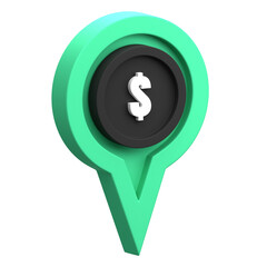 bank location 3d icon