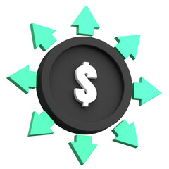 Invesment Sharing 3d Icon