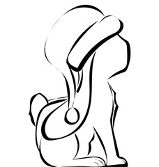 Hase mit Mütze