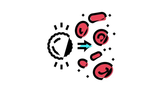 autoimmunity blood color icon animation