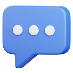 3D Render Chat Bubble Icon, illustration isolated on white background, suitable for website, mobile app, print, presentation, infographic, and other projects.
