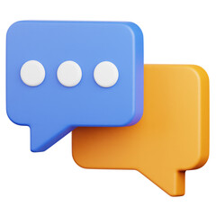 3D Render Conversation Icon, illustration isolated on white background, suitable for website, mobile app, print, presentation, infographic, and other projects.