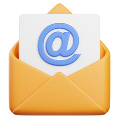 3D Render Email Icon, illustration isolated on white background, suitable for website, mobile app, print, presentation, infographic, and other projects.