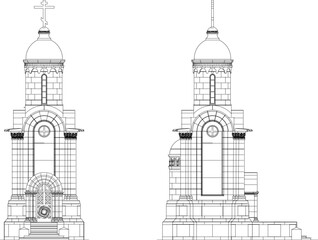 Obraz premium drawing of a church