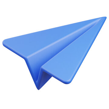 3D Render Paperplane Icon, illustration isolated on white background, suitable for website, mobile app, print, presentation, infographic, and other projects.