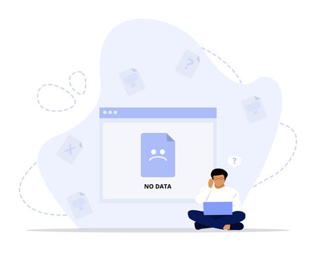 No data illustration vector concept. Illustration for websites, landing pages, mobile applications, 
posters and banners