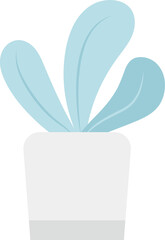 Illustration icon vector of green potted plants, decorative houseplants, trendy plants in pots, beautiful natural home decorations