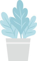 Illustration icon vector of green potted plants, decorative houseplants, trendy plants in pots, beautiful natural home decorations