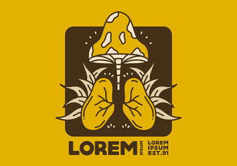 Vintage art illustration of the Lungs and mold