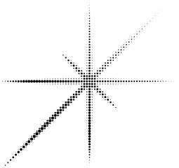 Gradient sparkle halftone element vector