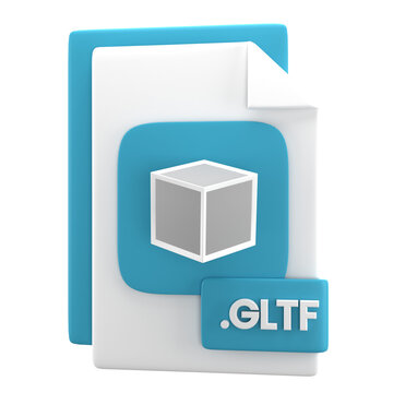 GLTF File Extension 3d Icon