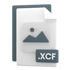 XCF File Extension 3d Icon